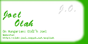 joel olah business card